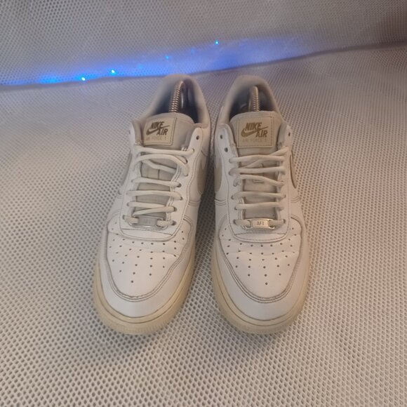 Nike Air Force 1 Low '07 Essential White Beige (W) Sz 9.5 - Picture 4 of 10